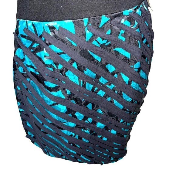 Robert Rodriguez Mini Dress Womens Size 8 Silk One Shoulder Lined Green Black - Picture 10 of 12